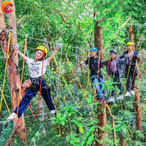 Serie di Espansione per Parchi Divertimento: Attrezzature per Parco Giochi Avventura nella Giungla con Arrampicata e Giochi all'Aperto - Product Image 3