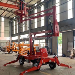 Elevadores de plataforma de trabajo de accionamiento diésel aprobados por CE 12m 14m 20m elevadores de pluma móviles remolcables para la venta - Product Image 4