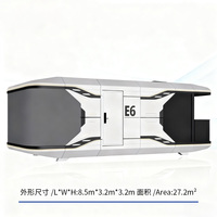 Maison préfabriquée en capsule spatiale personnalisable, résidence modulaire, utilisation optimale de l'espace, micro-maison minuscule, hôtel 8,5*3,2*3,2m