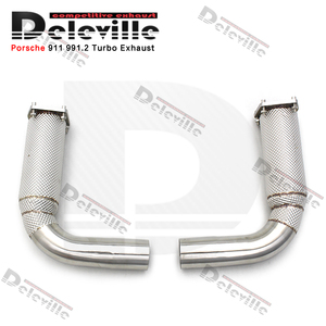 Tubo de bajada de fábrica para Porsche <span class=keywords><strong>911</strong></span> 991,2 <span class=keywords><strong>Turbo</strong></span> <span class=keywords><strong>S</strong></span> 3,8 T 2017-2019 escudo térmico escape de coche tubo de escape - Product Image 5