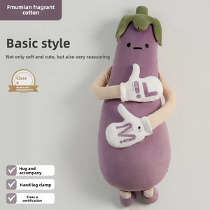 <span class=keywords><strong>Cadeau</strong></span> de la <span class=keywords><strong>Saint</strong></span>-<span class=keywords><strong>Valentin</strong></span> : Oreiller en forme d'aubergine doux et réconfortant avec coussin chauffant pour femmes et filles - Product Image 5