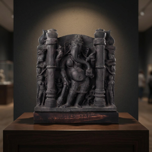 Relief de la divinité féminine sacrée Vinayaki du 11e siècle – Réplique historique de l'art du temple Ganeshi - Product Image 2