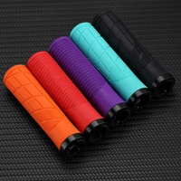 Puños de manillar de bicicleta de carretera de montaña de colores más vendidos empuñaduras de manillar de bicicleta de goma ergonómicas empuñaduras de MTB bloqueables