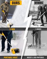Pelle à neige pliable électrique 21V batterie au Lithium souffleuse à neige Portable balayeuse à neige domestique main pousser chasse-neige