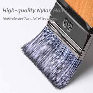 Pinceaux plats professionnels Paul Cézanne 20mm-60mm en nylon synthétique brun avec manche en <span class=keywords><strong>bois</strong></span> pour peintures à l'huile, à la <span class=keywords><strong>gouache</strong></span> et à l'acrylique - Product Image 2