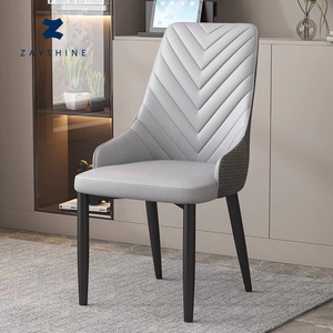 <span class=keywords><strong>Chaise</strong></span> <span class=keywords><strong>de</strong></span> salle à manger Zayshine, style italien moderne, luxe, pieds en métal, coussin moelleux, hôtel, villa, appartement, ensemble <span class=keywords><strong>de</strong></span> meubles en cuir pour restaurant - Product Image 1