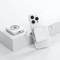 Nouvelle batterie externe magnétique sans fil portable OEM 2024 de 10000 mAh avec entrée Type-C, charge rapide, design ultra fin