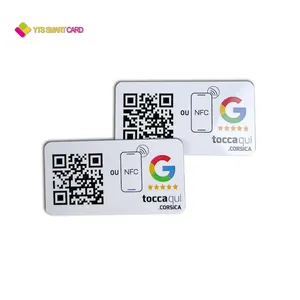 YTS personalizza l'adesivo epossidico NFC rfid 13.56khz rating pvc con chip NTAG 213/215/216 carte regalo google play