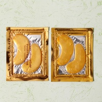 Masque oculaire cristal d'or 24K, patch oculaire au collagène, soins de beauté