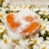 Jabón en Barra Sólido Ecológico con Ácido Kójico y Aceite Esencial de Naranja en 3D, Exfoliante Natural, Limpieza Profunda para Rostro y Cuerpo, para Adultos
