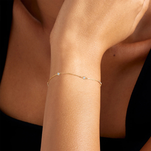 <b>CANNER</b> 925 Silver Classic Simple Interval 5A Zircon Ladies Wedding Bracelet Daily Wear Bracelet Gift for Women 18K - Product Image 4