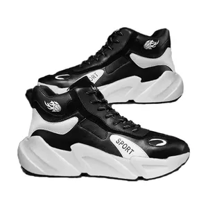 2024 primavera zapatos de baloncesto de alta calidad para hombres deportes casuales en estilo zapatos de cuero de moda para hombres