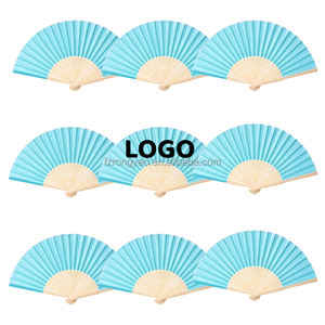 <span class=keywords><strong>Abanico</strong></span> de Bambú Promocional Económico con Impresión de Logotipo Personalizado, <span class=keywords><strong>Abanico</strong></span> Plegable de Seda Lisa de Alta Calidad para Marketing de Marca - Product Image 5