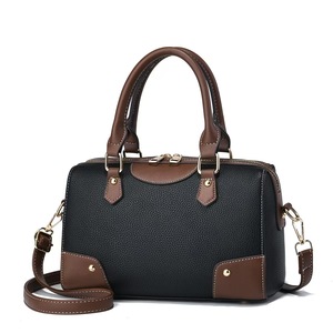 Stylish Color Block Handbag Middle Size Single Shoulder <b>Crossbody</b> <b>Bag</b> Inner Patch Polyester Lining for Everyday Outfits <b>Summer</b> - Product Image 5