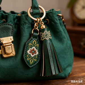 Кожаный брелок ручной работы с кисточками - Product Image 2