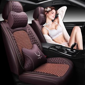Fundas de Asiento de Coche de Diseño Universal 5D de Seda Helada, Lujosas y Cómodas, Personalizadas de Fábrica, en Stock, Buen Precio, 2026 - Product Image 2