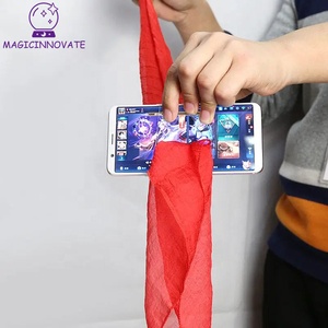 <span class=keywords><strong>Foulard</strong></span> en soie drôle pour les magiciens à travers le téléphone, écharpe en gros plan, accessoire magique, jouets, outils de scène - Product Image 3