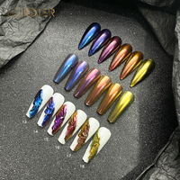 Bon prix pigment de changement de couleur caméléon optique poudre pour ongles pigment pour ongles chrome miroir poudre