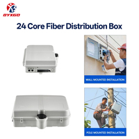 Boîtier de distribution de fibre optique OEM FTTX ABS IP55 avec répartiteur PLC 1x8 ou 1x16 et 24 adaptateurs SC