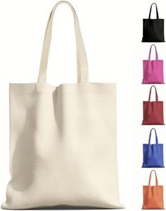Sac fourre-tout en toile personnalisable avec logo, lavable, pliable, grande capacité, pour femmes, pour les courses quotidiennes - Product Image 1