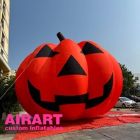Grande décoration de fête d'Halloween en forme de citrouille souriante surdimensionnée, ballon gonflable, fournisseur de décorations d'Halloween gonflables