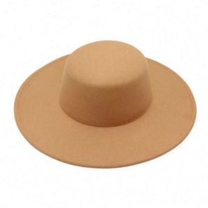Nouveau Chapeau Fedora Bowler Jazz Français Unisexe à Bord Large et Dessus Plat en Polyester/Coton, pour Fête, Affaires, Décontracté, Vente en Gros 2022 - Product Image 4