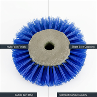 Brosse de remplacement pour machine, brosse rotative cylindrique en nylon tufté, pièce de rechange avec trou central, fabriquée selon les plans
