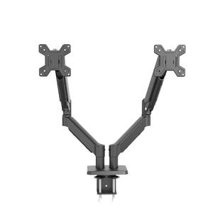 Support de moniteur double réglable avec pince à ressort à gaz et base à œillet, inclinable et rotatif, pour 2 écrans – En stock - Product Image 4