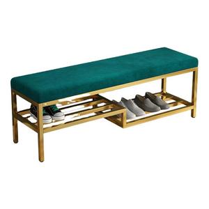 Banco zapatero tapizado de lujo ligero para <span class=keywords><strong>el</strong></span> hogar, mueble de entrada con cojín, banco para sentarse en la entrada. - Product Image 2