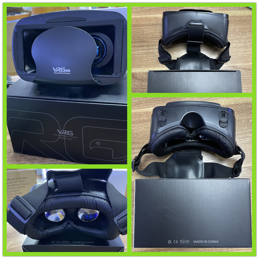 VRG Pro 3D vr headset virtual reality 3d glasses for 5 to 7-inch smart phone glasses de with headset