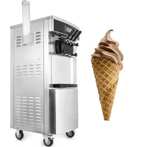 Macchina per gelato commerciale con struttura in acciaio inossidabile softy ice cream maker machine