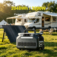 Générateur Solaire d'Urgence Plug & Play LiFePO4 MPPT 2048Wh 3200W Haute Capacité Station Portable Compatibilité Voiture Onde Sinusoïdale Pure
