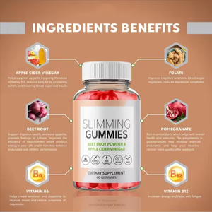 Gummies Minceur Antioxydantes Marque Blanche d'Usine OEM avec Orange Sanguine et Vinaigre de Cidre pour Complément Ventre Plat Adulte - Product Image 4