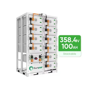 Sunpal Batteriepacks Lifepo4 40 kWh 358,4 V 100 Ah stapelbarer Energiespeicher Lithiumbatteriepack