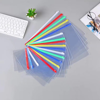 Pochette pour documents A4/A5 en PP résistant, imperméable, imprimée UV, avec tirettes de fermeture éclair colorées, transparente, pour le rangement au bureau
