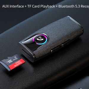 GR03 2-in-1 không dây cho <span class=keywords><strong>Bluetooth</strong></span> 5.0 xe Kit 3D 3.5mm jack cho âm nhạc rảnh tay cuộc gọi Dongle Adapter người tiêu dùng thiết bị điện tử - Product Image 3