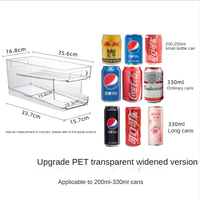 Beverage Dispenser Beverage 2021 Newest Widen Clear Pet Fridge Drink Bottle Soda Can Organizer Beverage Dispenser