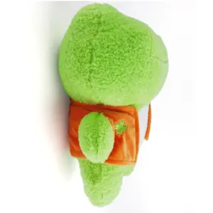 Dibujos animados personalizados de alta calidad y lindo pequeño juguete de peluche de rana verde para la muñeca del compañero