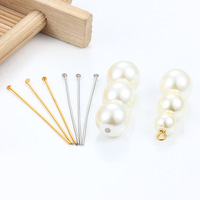 Épingles de Bijoux en Acier Inoxydable 316L Étanche PVD, Tête Plate, Tête Boule et Tiges à Œillet pour Fournitures de Fabrication de Bijoux DIY