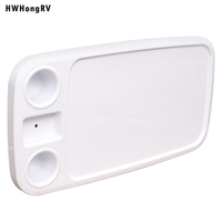 Bateau Rectangulaire Ponton Bateau Table Marine RV Table Top Grand Top avec Porte-Gobelet Intégré Support de Téléphone ABS Anti-âge