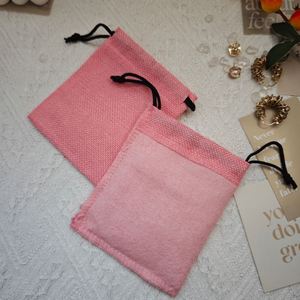 Reusable Natural Jute Drawstring Gift <b>Bag</b> Custom Logo Printed <b>Small</b> Burlap Jute Sack <b>Bag</b> for Party Candy Sock Packaging <b>Bag</b> - Product Image 6