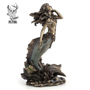 Beautiful <strong>Mermaid</strong> <strong>Statue</strong> Cast <strong>Bronze</strong> <strong>Mermaid</strong> Fountain <strong>Mermaid</strong> Sculpture - Product Image 1