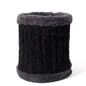 Calentador de cuello de punto con forro polar para hombre, máscara de invierno cálida de felpa para ciclismo, azul, negro, gris - Product Image 3