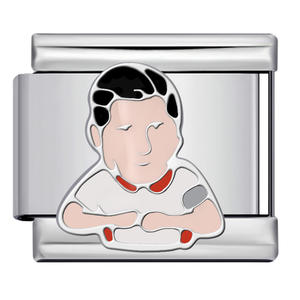 สร้อยข้อมือสแตนเลสสตีลลายฟุตบอล งานเชื่อมแบบหยดน้ำมัน สไตล์อิตาลี ทำมือ ของขวัญ - Product Image 3