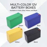 ABS-Kunststoff 12V 7Ah 18650 Batteriegehäuse Schwarz Ersatz-Akkubox Nur Gehäuse Ohne Zubehör Leere Batteriebox