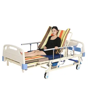 Produsen kualitas tinggi penjualan langsung medis grosir penuh melengkung Crank Manual Nursing Bed