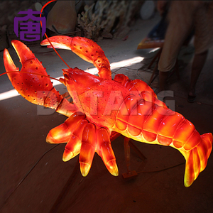 Customized Ip65 Lobster Sculpture Art Statue Resin Garden Seafood Restaurant Led Decor Lighting New Year's Day Shop Signs - Product Image 6