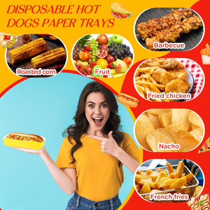 Top Manufacturer <b>Cheap</b> Price Custom Print Hot Dog Take Away <b>Boxes</b> Paper Corndog Tray Packaging Single Corn Dog Box - Product Image 3