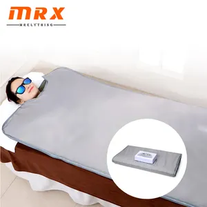 Electric redlight belt vibrating zipper infrared lymphatic drainage healing blanket with slimming far infrared ir sauna blanket