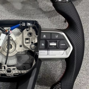 Volante de Fibra de Carbono Real con Botón Negro <span class=keywords><strong>GR</strong></span>, Actualización LC300 para <span class=keywords><strong>Toyota</strong></span> Land Cruiser LC200 LC76 LC79 LC70 Prado 2003-<span class=keywords><strong>2021</strong></span> - Product Image 4